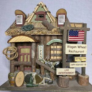 Vintage Novelty Birdhouse Hand Made in USA Exquisite Detail Excellent Condition